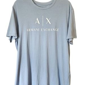 Mens Armani Exchange T-Shirt Light Blue.  Size XL